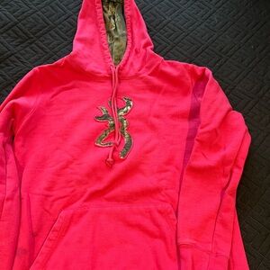 Browning Hot Pink Hoodie with Camo Buckmark Patch